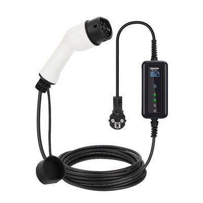 Zuhause Typ 2 32A 7KW tragbare EV-Ladestation mit 5m Kabel und 3,5KW Ausgang