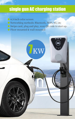 Handelsübliches tragbares Wallbox-EV-Ladegerät mit 5m Ladekabel und 7kW Ausgangsleistung
