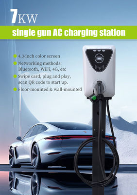 7kw 32a EV-Ladegerät Typ 2 verstellbarer Strom Elektrofahrzeugsicherheit 7kw AC-EV-Ladegerät
