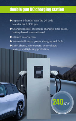 240 kW Ausgangsleistung Doppelanschluss Gleichspannungsladestation für das Laden von Elektrofahrzeugen